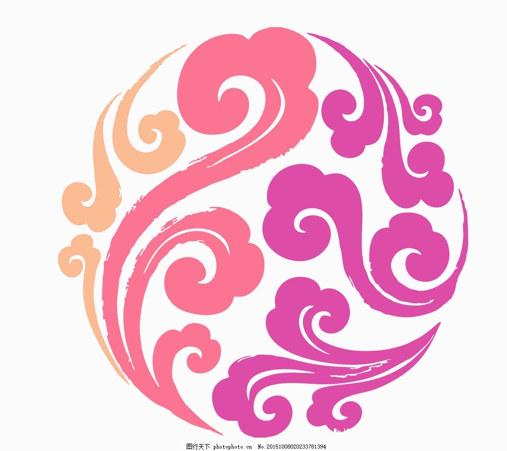 云纹纹样 云纹 纹样 圆纹形 传统 古纹样 设计 底纹边框 背景底纹 cdr