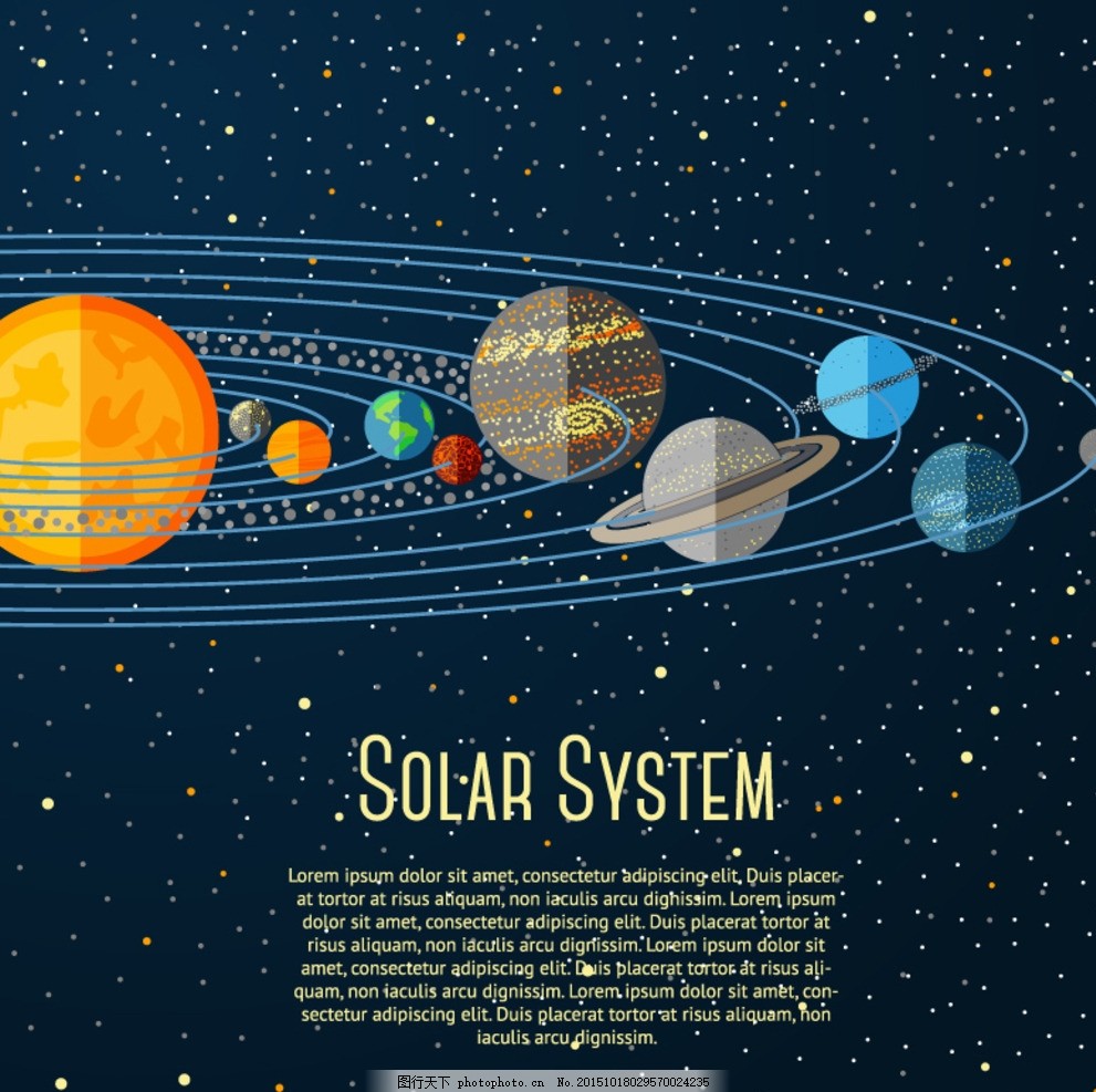 太阳系,地球 火星 金星 水星 星系 行星 宇宙-图