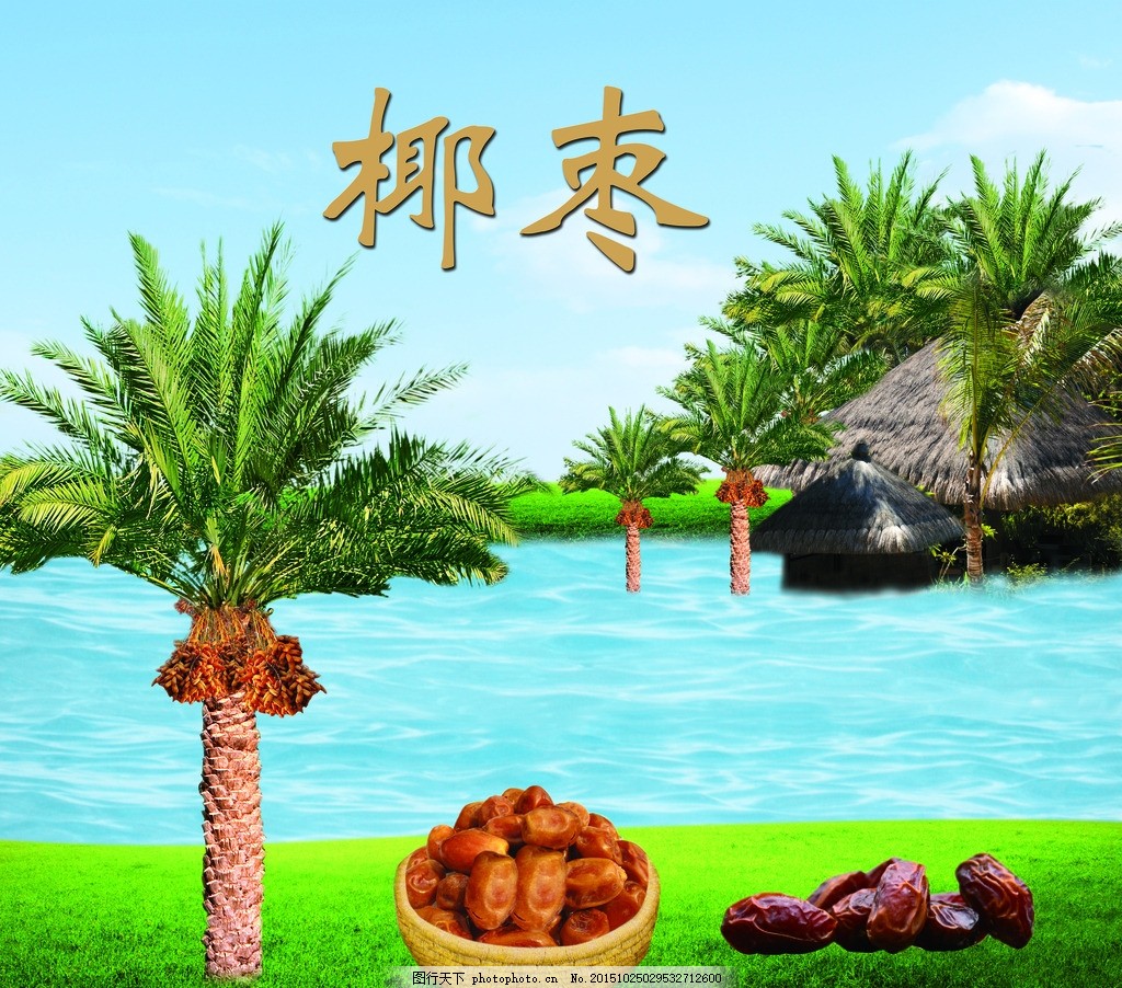 椰枣 蜜枣海报,新疆特产 干果 特色 滋补 广告 宣