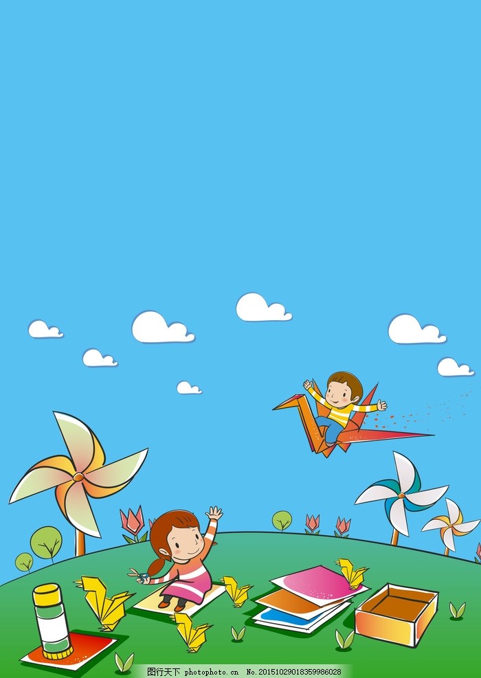 快乐童年,做作业爱学习快乐学习学习插图学知识-图行天下图库