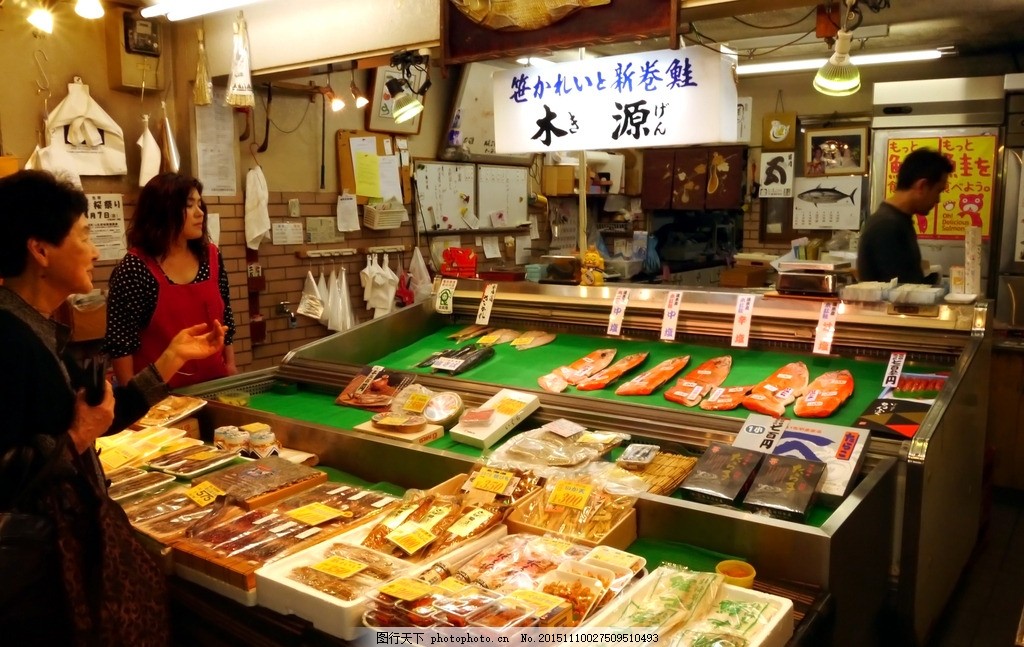 市场海鲜摊图片