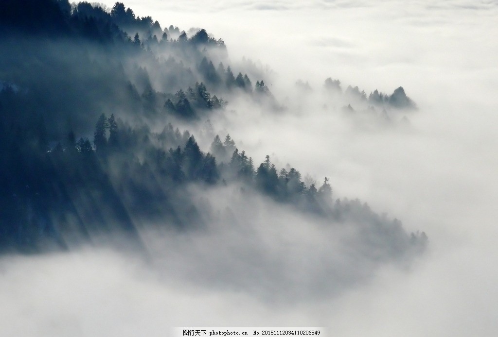 古典风格高山云雾 梦幻 淘宝 风景摄影图