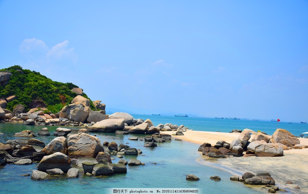 海边风景 惠州 海景 巽寮湾 蓝天白云 碧海蓝天 惠州三角洲岛