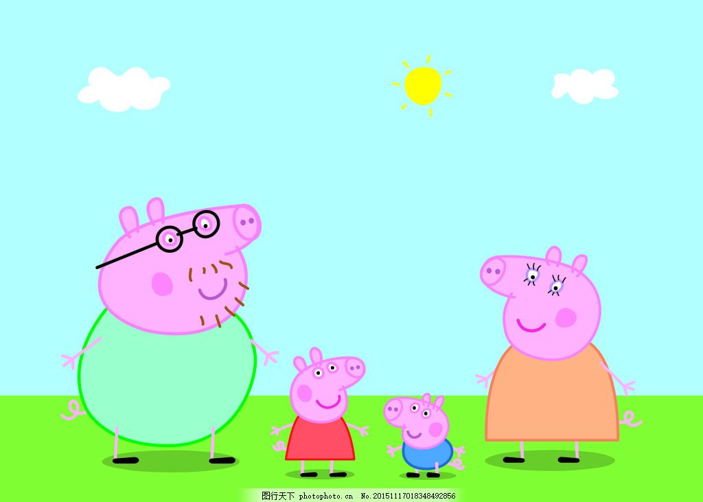 粉红猪小妹图片_动漫人物_动漫卡通_图行天下