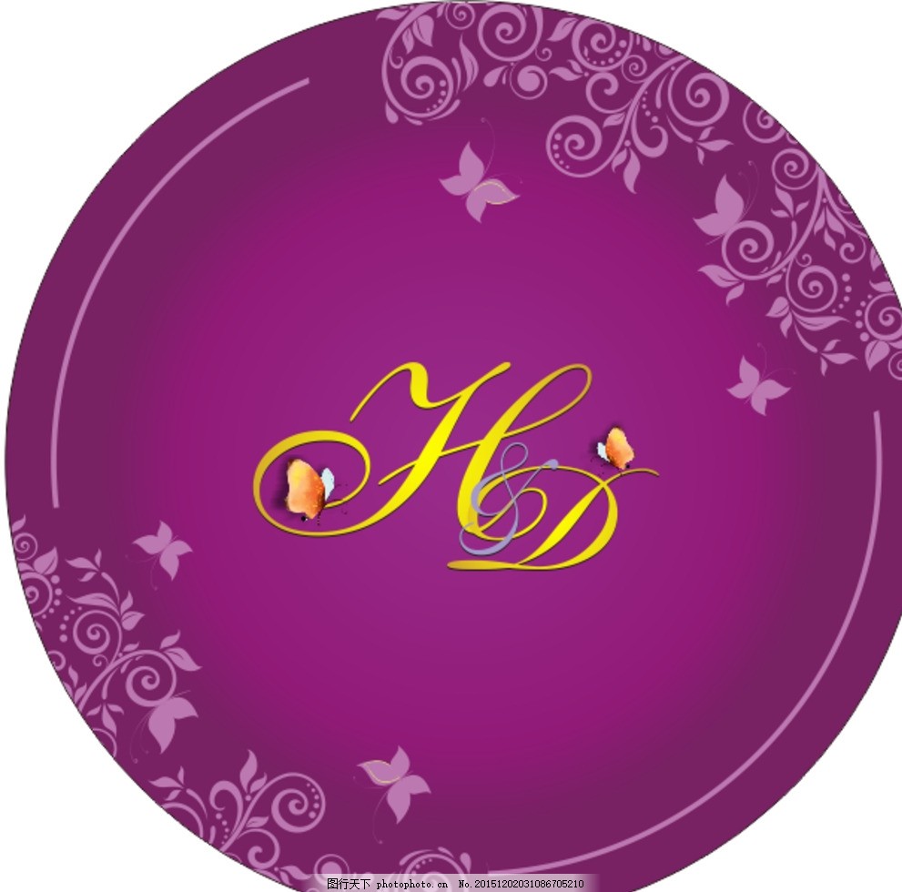 欧式花纹婚礼 舞台背景logo