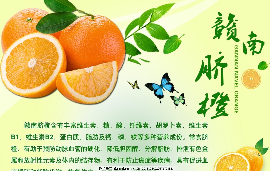 赣州脐橙广告宣传,赣州特产 橙宣传-图行天下图