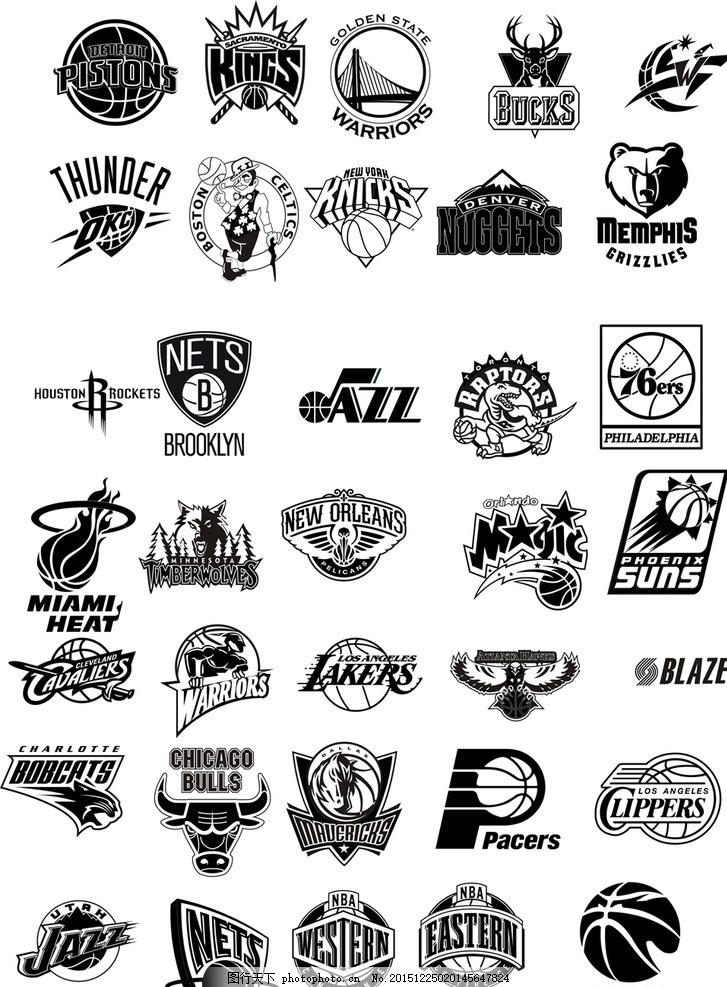 NBA三十支球队队徽集合图片
