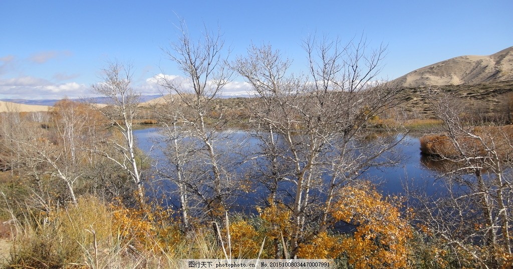 白沙湖秋色图片 山水风景 自然景观 图行天下素材网